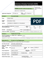 Job Application Form: Pak University of Engineering & Emerging Technologies (PUEET) (