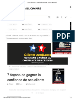 7 Facons de Gagner La Confiance de Ses Clients Apprenti Millionnaire PDF
