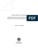 Green Public Procurement Legal Instruments For Promoting Environmental Interests in The United States and European Union by Jason J. Czarnezki