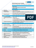 Hospital Discharge Summary Template