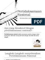 Matematika Pertidaksamaan Rasional Kelas X