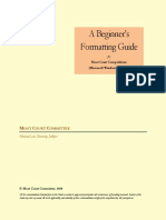 A Beginner's Formatting Guide: Moot Court Competitions (Microsoft Windows Version)