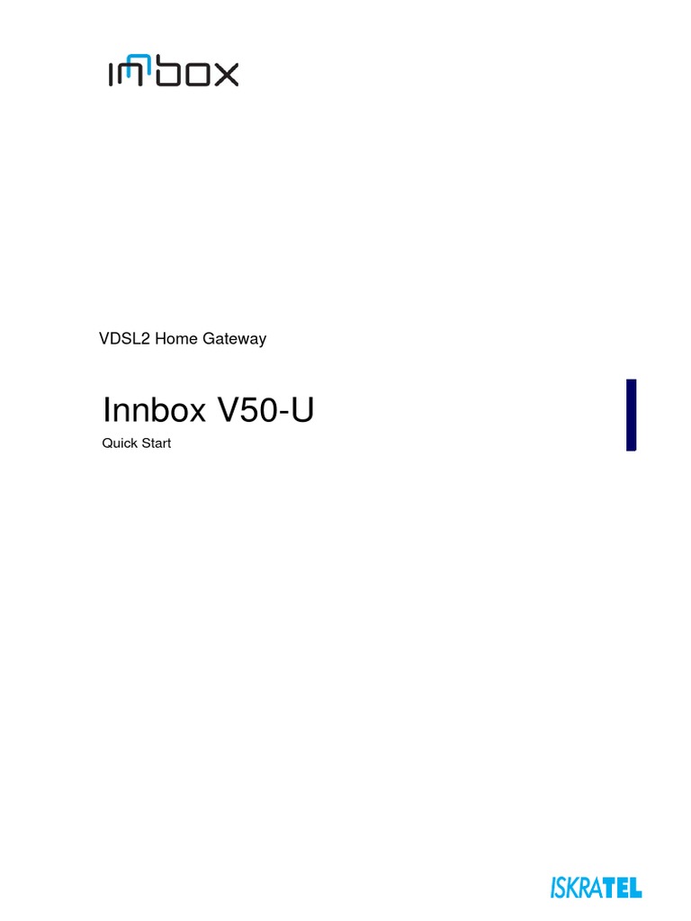 Innbox V50-U: VDSL2 Home Gateway | PDF | Wi Fi | Set Top Box