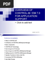 Overview of Control-M / em 7.0 For Application Support: - Click To Add Text