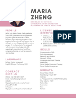 Maria Zheng: Profile License and Certification