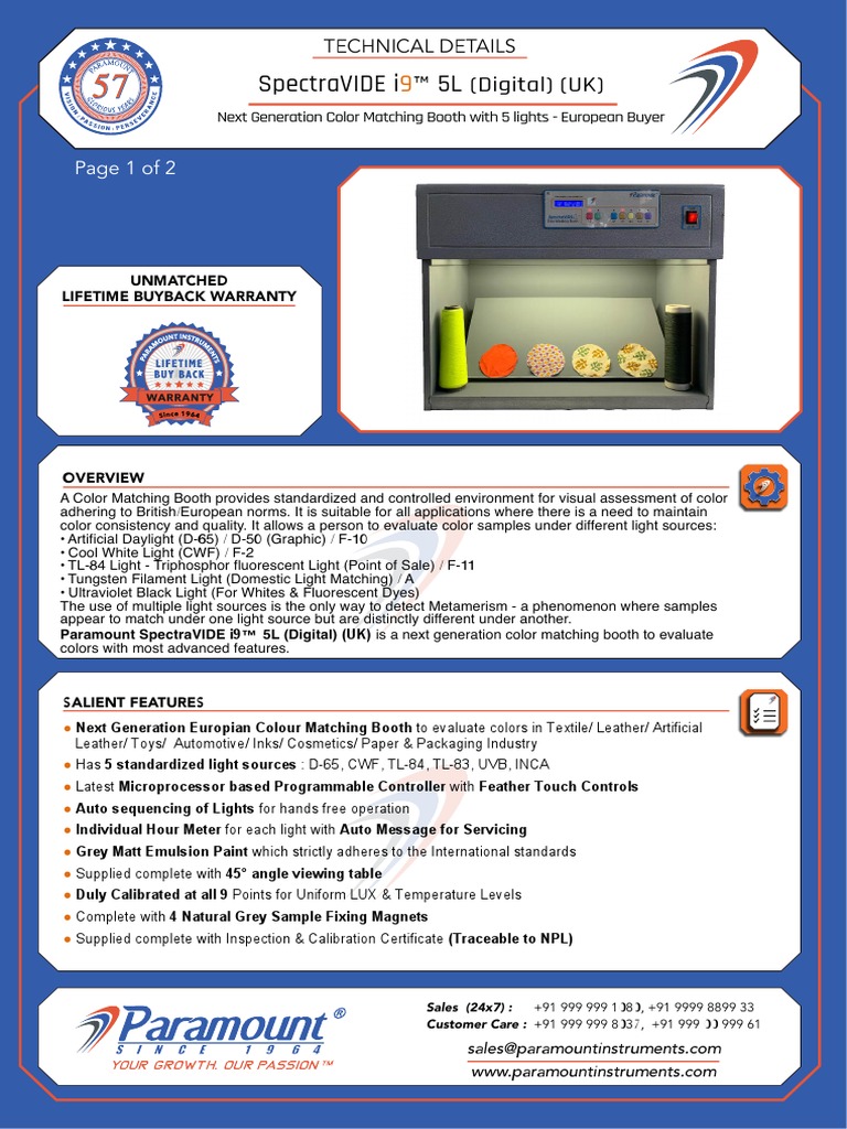 SpectraVIDE 9 5L Digital UK | PDF | Incandescent Light Bulb | Ultraviolet