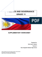 Worksheet Politics and Governance Week 1 6