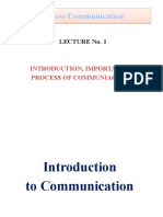 Introduction, Importance & Process of Communication