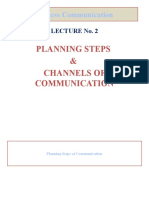 Planning Steps & Channels of Communication