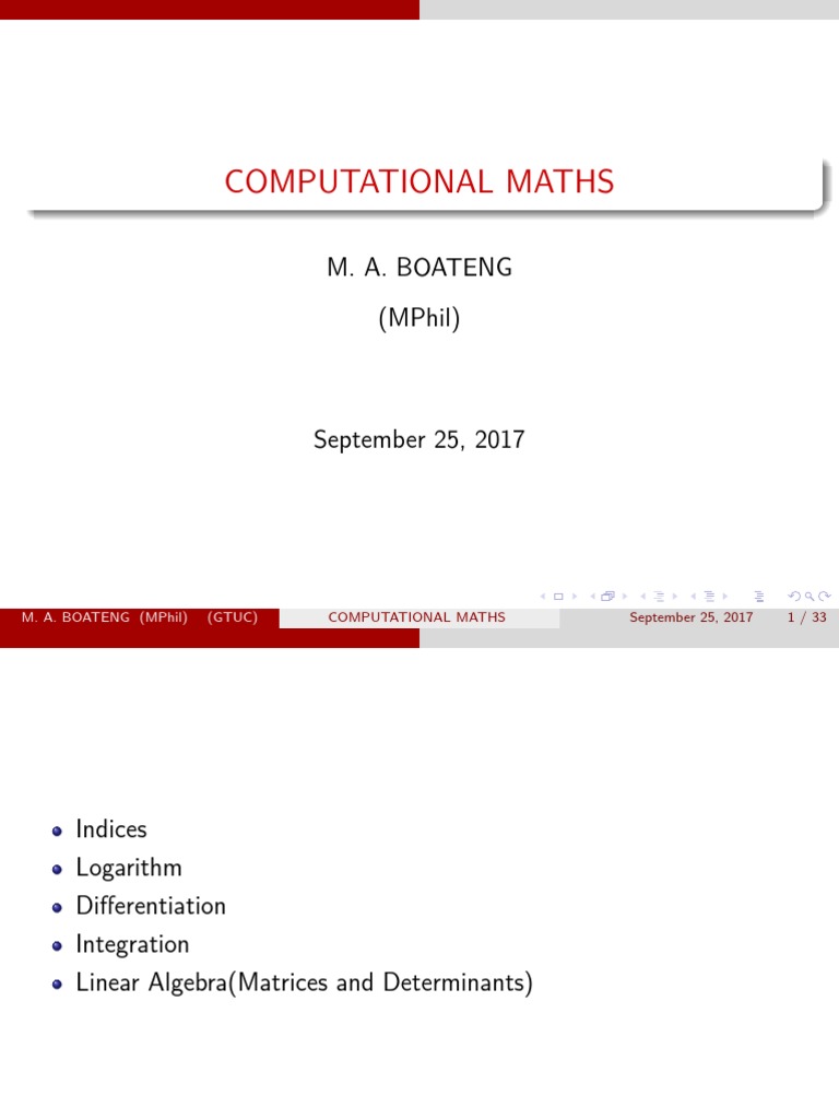 Computational Maths: M. A. Boateng (Mphil) | Download Free PDF ...
