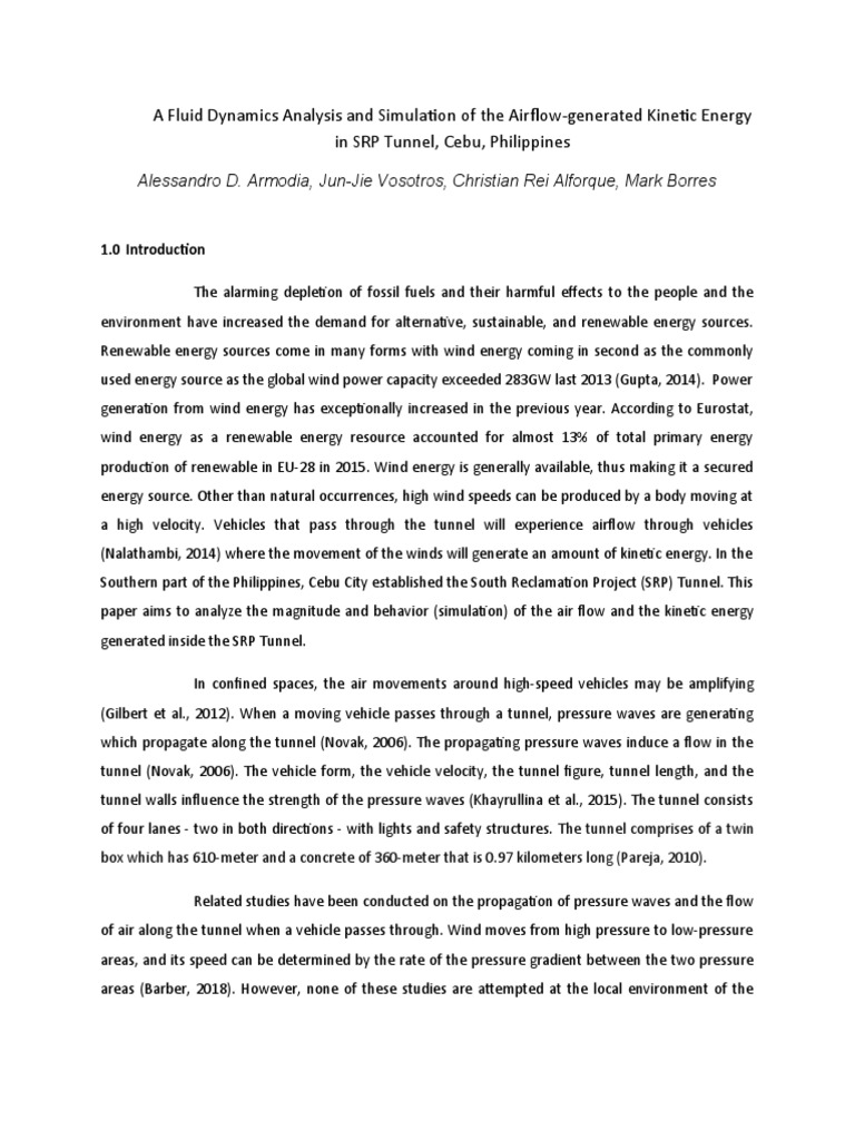 A Fluid Dynamics Analysis and Simulation of The Airflow-Generated ...