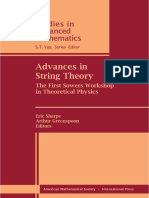 Advances in String Theory: Studies in Advanced Mathematics