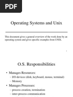 Operating Systems and Unix