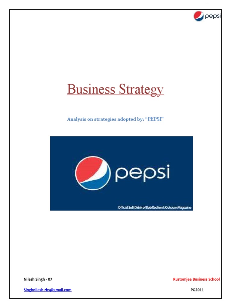 PepsiCo Business Strategy Analysis | PDF | Pepsi Co | Economies