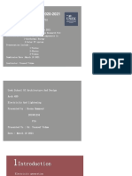 SPRING SEMESTER 2020-2021: Electrical and Lightening - F1A Arch 425