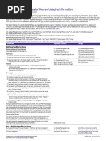 Fees Shipping Information