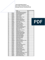 MSC Biotechnology EntranceResult Publication