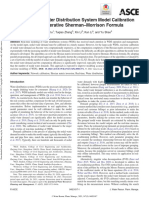 Approach For Water Distribution System Model Calibration Based On Iterative Sherman - Morrison Formula