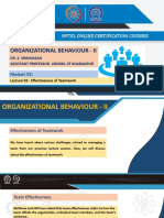 Organizational Behaviour - Ii: Nptel