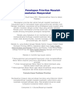 Panduan Penetapan Prioritas Masalah Kesehatan Masyarakat