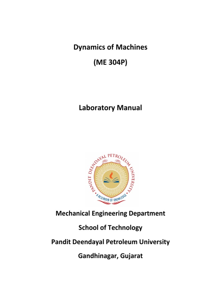 Dynamics of Machines Lab Manual PDF Resonance Gyroscope
