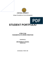 Ruazol - Student Portfolio - Fundamentals in Lodging Operations