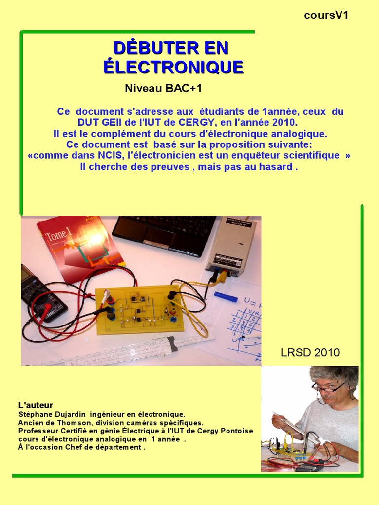 PDF) Electronique analogique, TP 1 - Utilisation de la plaque d'essai