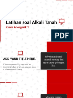 Latihan Soal Alkali Tanah: Kimia Anorganik 1