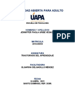 Trastorno de Aprendizaje: Semana Final o Trabajo Final