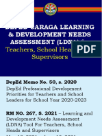 Deped Caraga Learning & Development Needs Assessment (Ldna) For