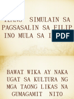 Ilang Simulain Sa Pagsasalin Sa Filipino Mula Sa Ingles