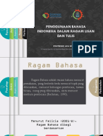 Penggunaan Bahasa Indonesia Dalam Ragam