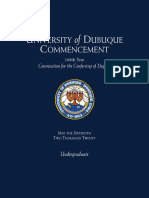Niversity Ubuque Ommencement: Convocation For The Conferring of Degrees