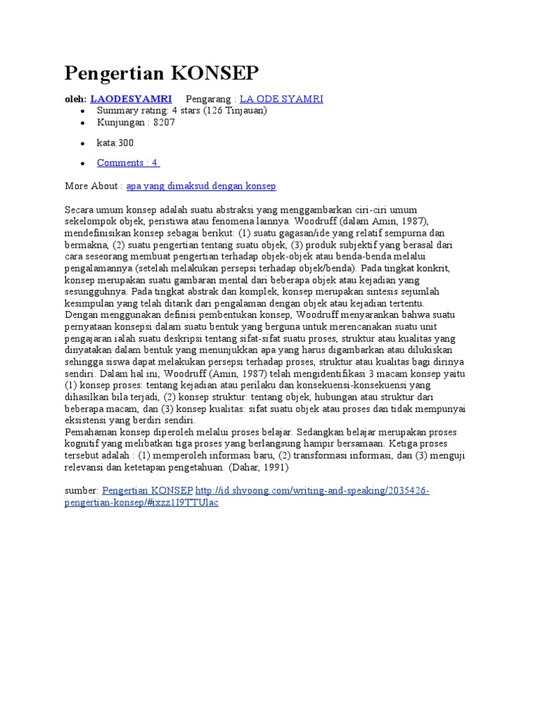 apa yang dimaksud dengan konsep