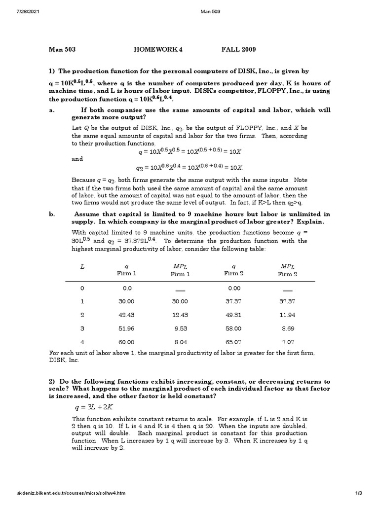 Man 503 | PDF | Labour Economics | Production Function