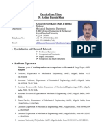 Curriculum Vitae: Dr. Arshad Hussain Khan