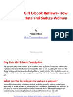 Guy Gets Girl Ebook Reviews-How To Pickup Date and Seduce Women