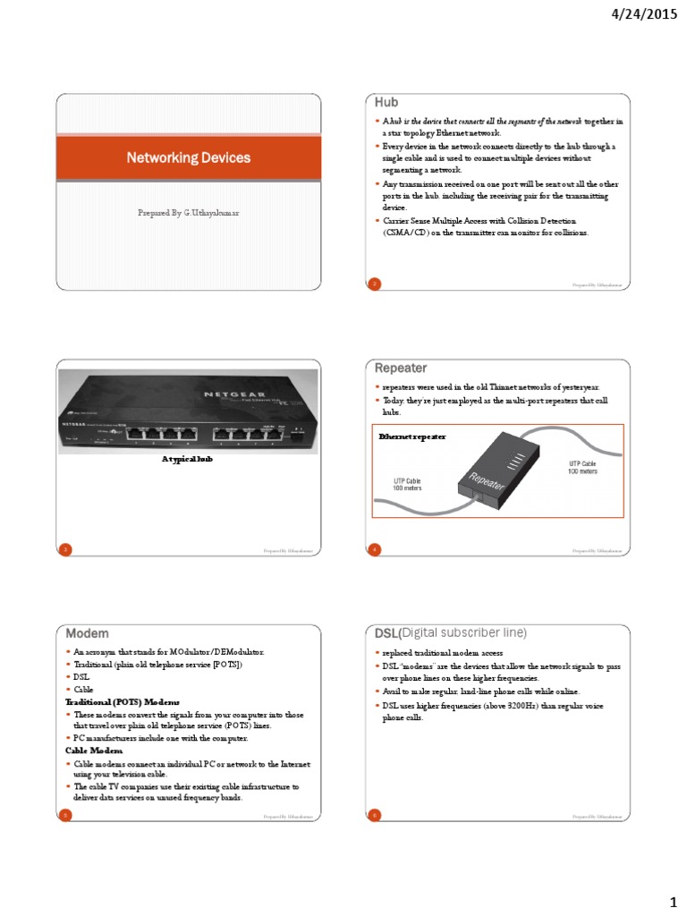Networking Devices PDF Network Switch Router