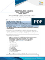 Guía de Actividades y Rúbrica de Evaluación - Fase 1 - Reconocer El Sentido de La Investigación Aplicada