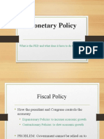 Monetary Policy: What Is The FED and What Does It Have To Do With Me?