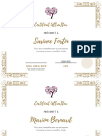 Copie de Champagne Gold Decorative Frame Appreciation Certificate