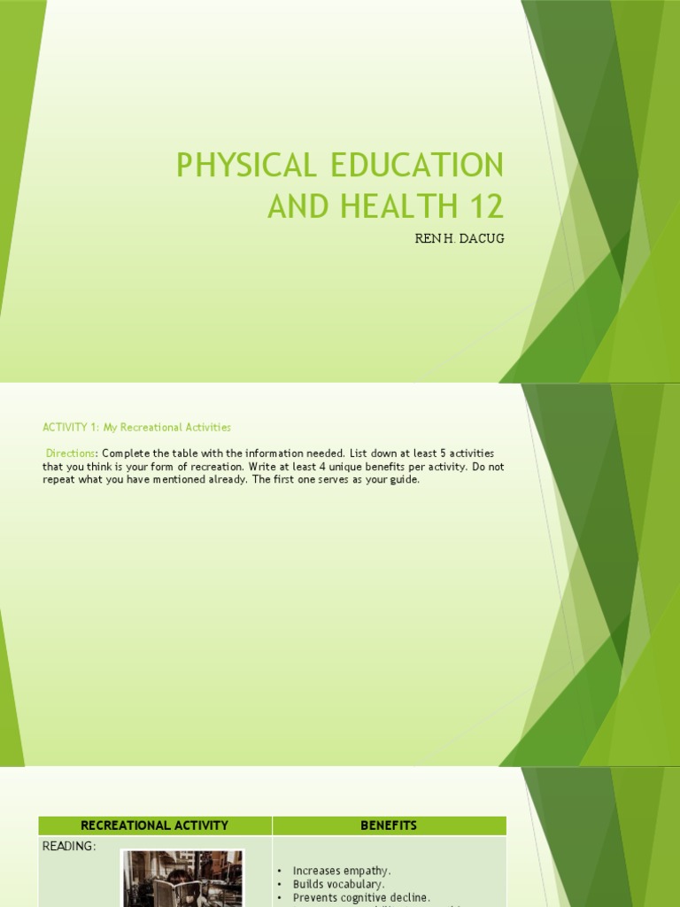 Benefits of Recreational Activities | PDF | Empathy | Medical Specialties