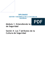 Abril Material Diplomado Internacional Módulo 1 Entendiendo La Cultura de Seguridad. Tema 4 Siete Atributos de La Cultura de Seguridad Parte 1