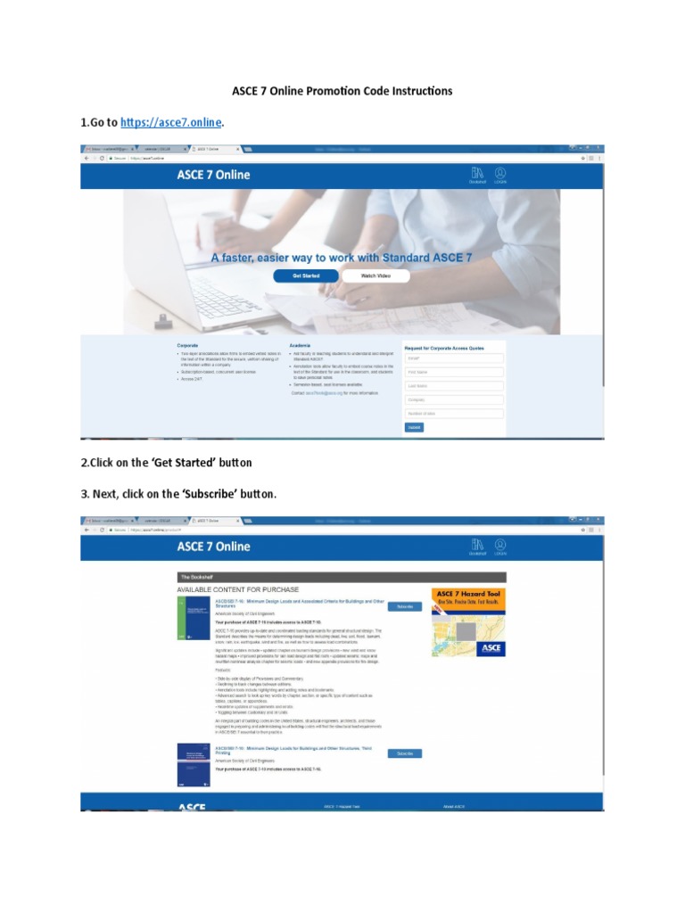 ASCE 7 Online Promo Code Guide | PDF | Business | Finance & Money ...