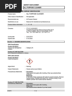 Safety Data Sheet All Purpose Cleaner