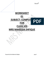 All Worksheets of Class VIII Compressed