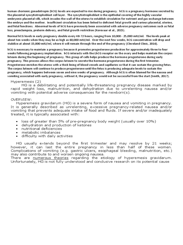 Human Chorionic Gonadotropin | PDF | Human Chorionic Gonadotropin ...