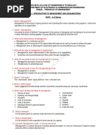 Principles of Management Question Bank