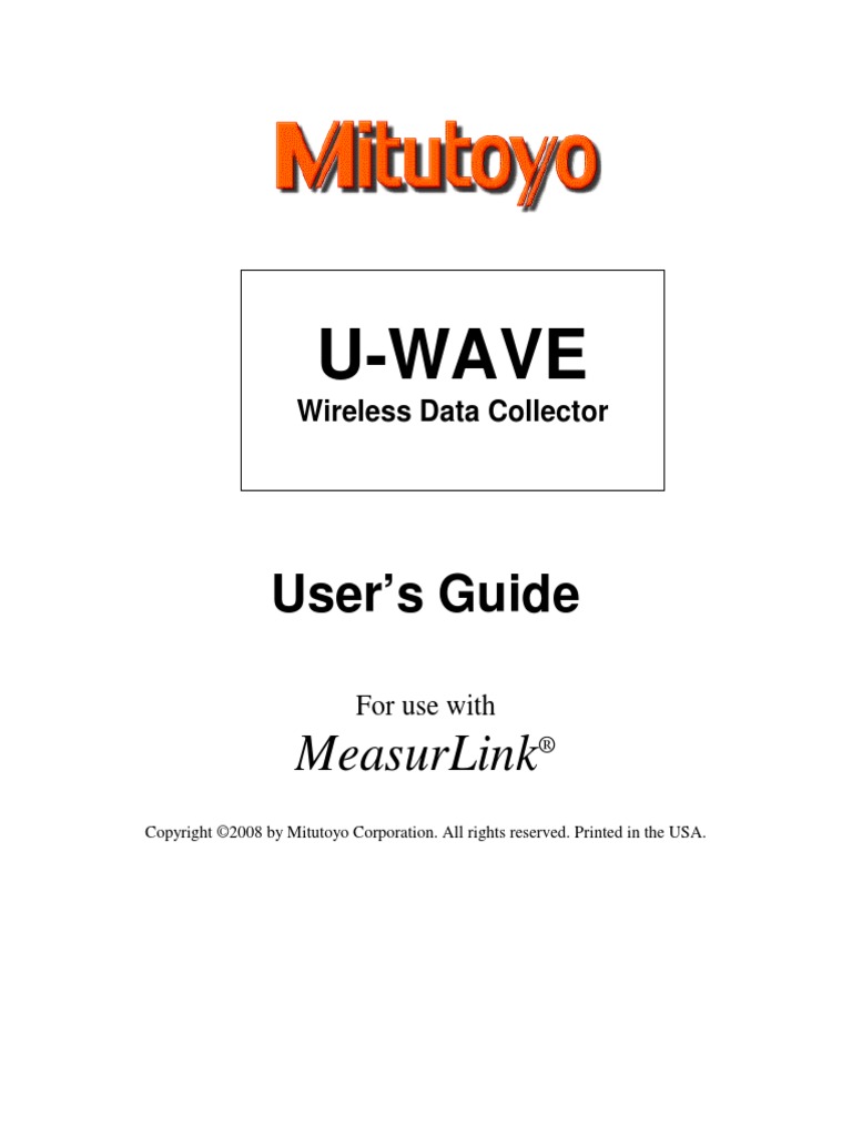 U-Wave Guide - MITUTOYO | PDF | Device Driver | Icon (Computing)