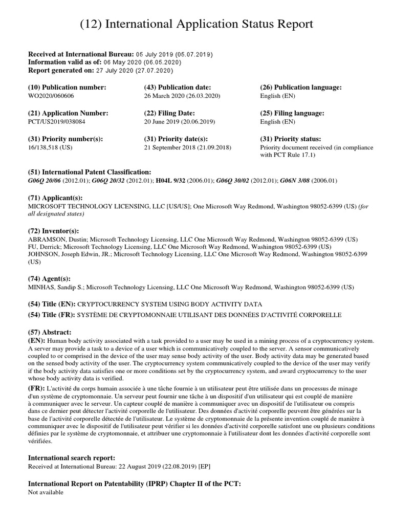 Patent 060606 International Status | PDF | Priority Right | Glossary Of  Patent Law Terms